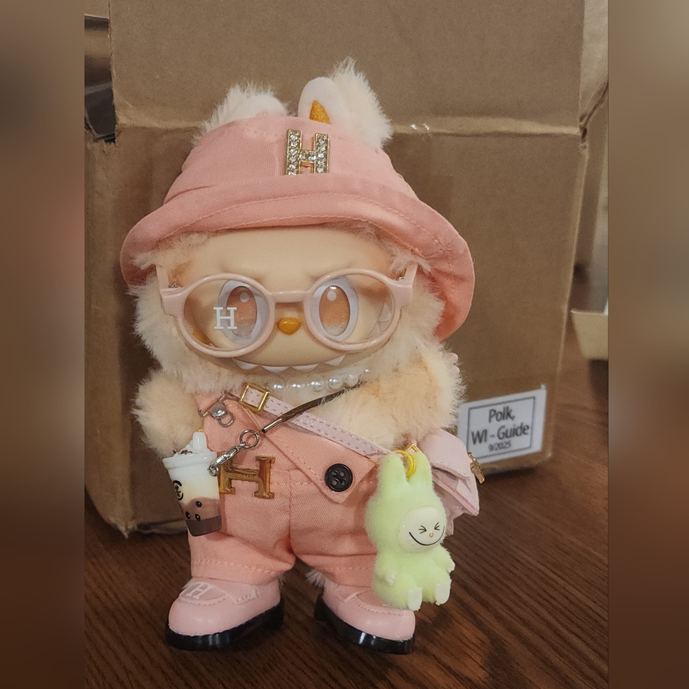 Authentic Big into Energy Happiness Labubu  in OUTFIT